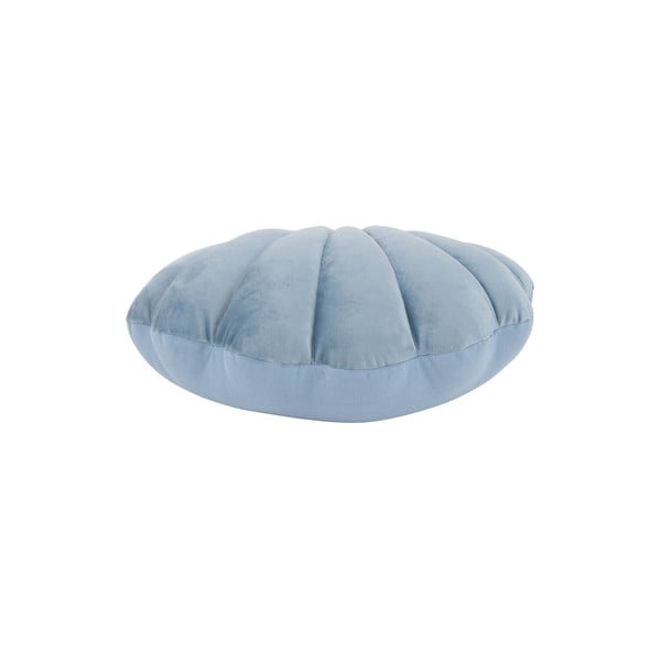 Niebieska aksamitna poduszka dekoracyjna Westwing Collection Shell, 28x30 cm-image-2