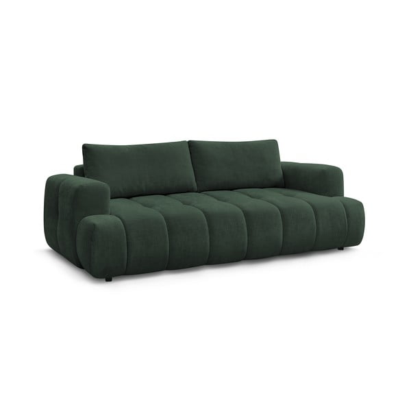 Zielona rozkładana/ze schowkiem sofa 251 cm Fuji – Bobochic Paris-image-3
