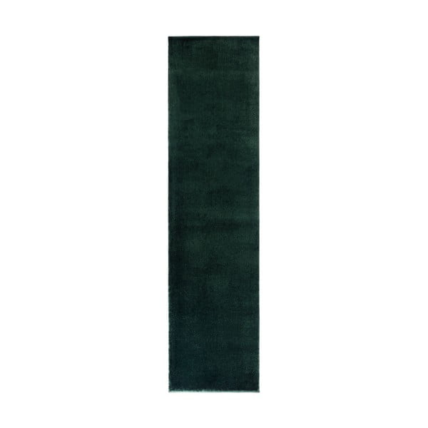 Ciemnozielony chodnik z włókien z recyklingu 60x230 cm Sheen – Flair Rugs