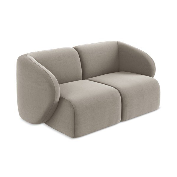 Jasnobrązowa aksamitna sofa 174 cm Lani – Makamii-image-2