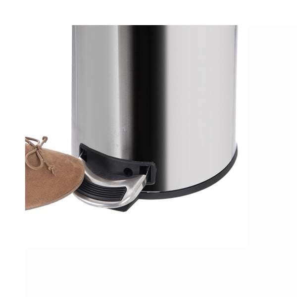 Kosz na śmieci z pedałem ze stali nierdzewnej w kolorze srebra z połyskiem 3 l – Orion-image-2