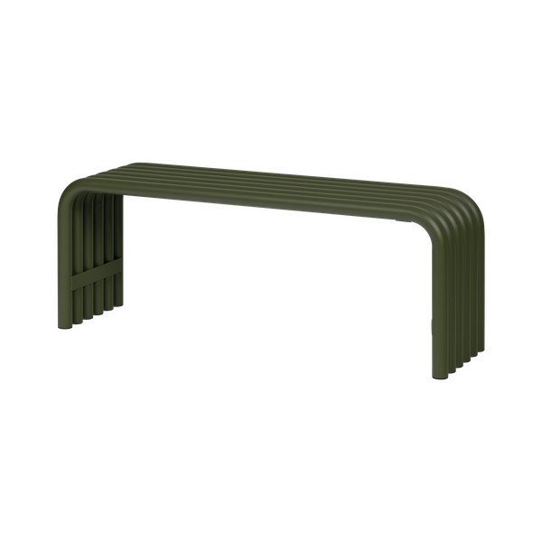 Zielona metalowa ławka ogrodowa Nokk – noo.ma