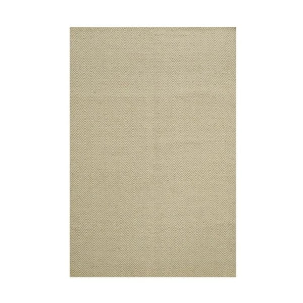 Ręcznie tkany dywan Kilim Chevron White/Beige, 155x215 cm
