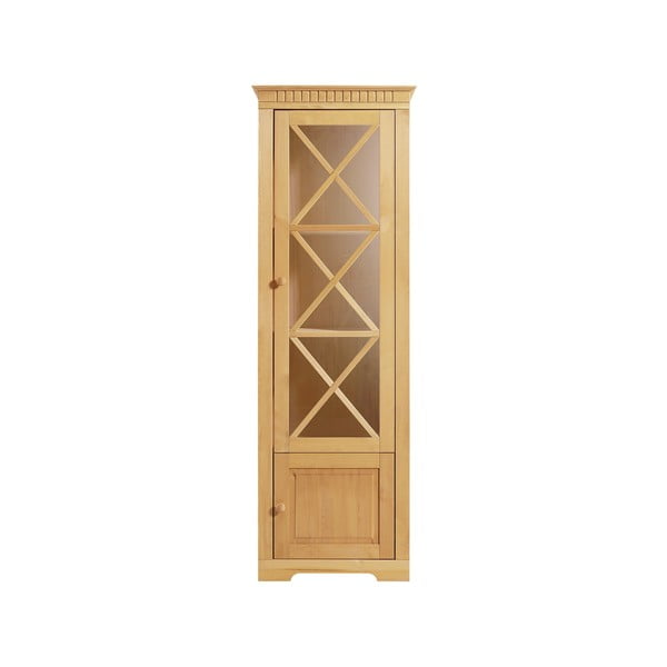 Witryna z litego drewna sosnowego w naturalnym kolorze 180x35 cm Lisa – Støraa