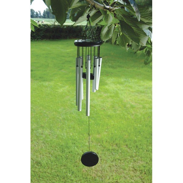 Dzwonki wietrzne w srebrnym kolorze Esschert Design, wys. 56,5 cm-image-1