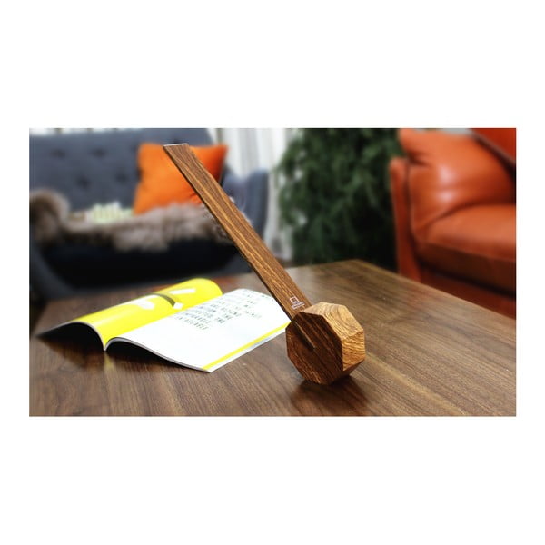 Brązowa lampa stołowa LED (wysokość 38 cm) Octagon One – Gingko-image-3