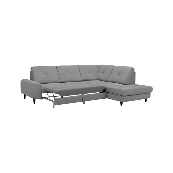 Jasnoszary rozkładany narożnik ze schowkiem prawostronny Windsor & Co Sofas Beta-image-3