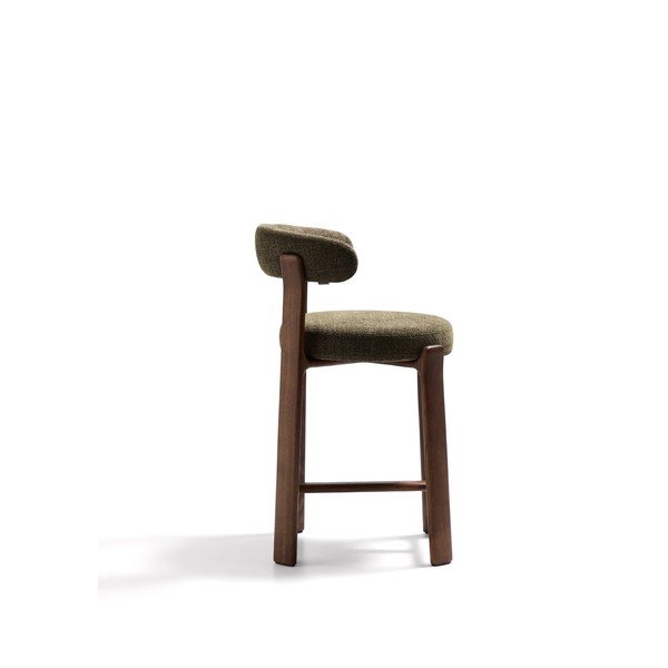 Hoker w kolorze zielono-ciemnonaturalnym z litego drewna jesionowego (wysokość siedziska 65 cm) Granite – Kave Home-image-3