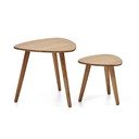 Stoliki z litego drewna akacjowego zestaw 2 szt. 60x61 cm Duvani – Kave Home