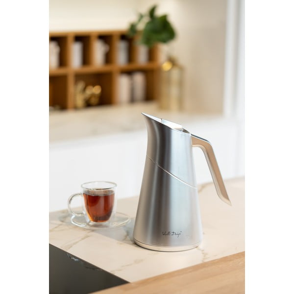 Termos w kolorze matowego srebra 1 l Soho – Vialli Design-image-2