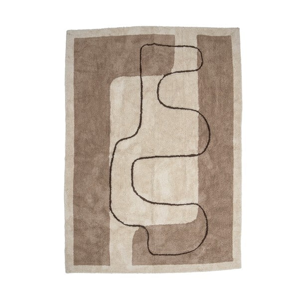 Brązowo-beżowy bawełniany dywan 150x215 cm Bet – Bloomingville