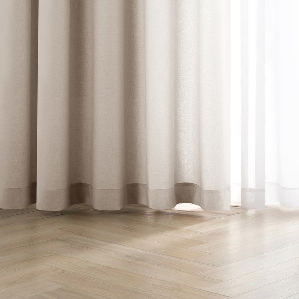 Kremowa zasłona częściowo zaciemniająca (dimout) Calisto – Filumi-image-1