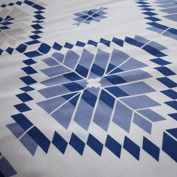 Biało-niebieska pościel 200x135 cm Navajo – Catherine Lansfield-image-4