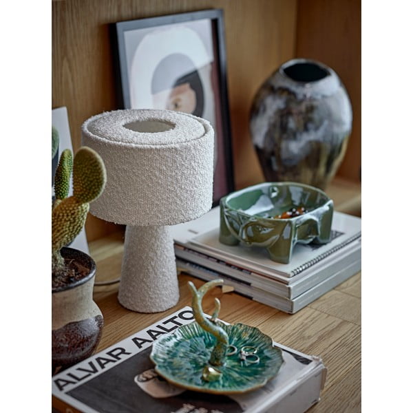 Biała lampa stołowa z tekstylnym kloszem (wysokość 30 cm) Emmie – Bloomingville-image-2