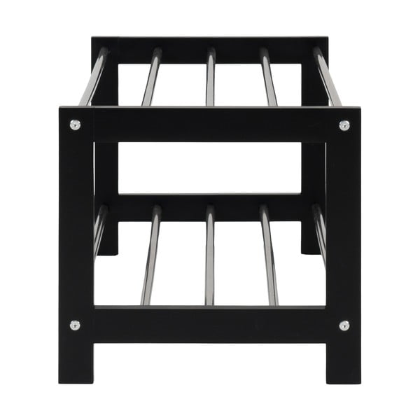 Czarny regał na buty z drewna topoli Padova – House Nordic-image-3