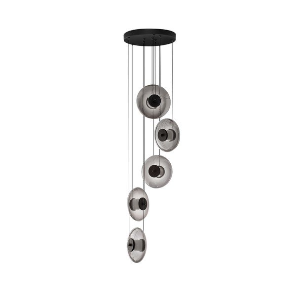 Szklana lampa wisząca LED ze ściemniaczem w kolorze matowej czerni ø 40 cm Ballet – Nova Luce