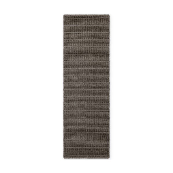 Ciemnoszary/ciemnobrązowy wełniany chodnik tkany ręcznie 80x250 cm Camden Parker – Ted Baker-image-4