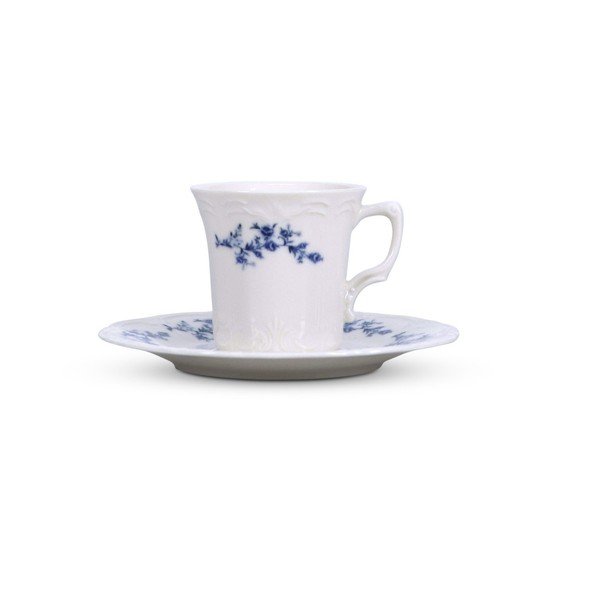 Biały/niebieski porcelanowy spodek ø 16,5 cm Retro – BonBistro-image-3