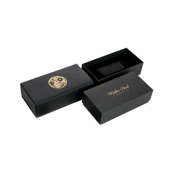 Męski zegarek z brązowym paskiem ze skóry naturalnej Walter Bach Marrio-image-1