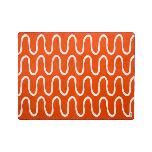 Pomarańczowy koc 150x200 cm Swirl – noo.ma