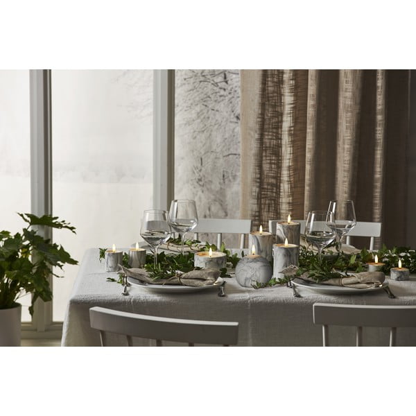 Szaro-biała betonowa świeca LED Star Trading Flamme Marble, wys. 7,5 cm-image-4