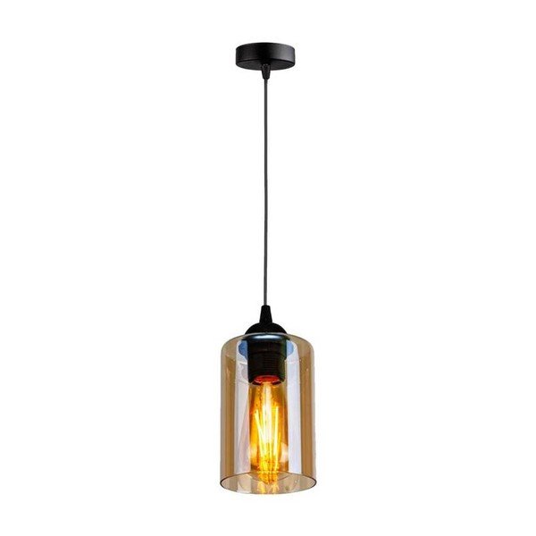 Czarna lampa wisząca ze szklanym kloszem ø 10 cm Bistro – Candellux Lighting-image-2
