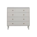 Jasnoszara niska komoda z litego drewna sosnowego 94x91 cm Madu – WOOOD