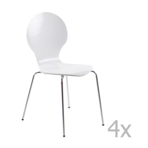 Zestaw 4 białych krzeseł Actona Marcus Dining Chair