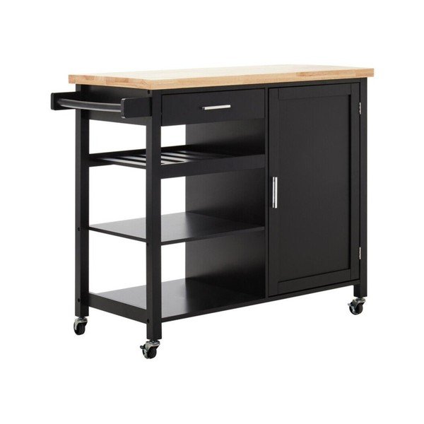 Wyspa kuchenna na kółkach z litego drewna kauczukowego 48x105 cm Frankfurt – Premier Housewares