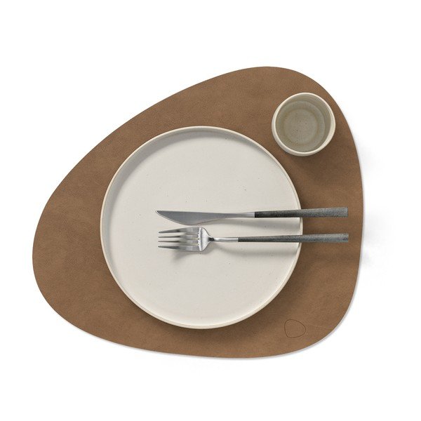 Mata stołowa ze skóry ekologicznej 37x44 cm Curve L Nupo – LIND DNA-image-2