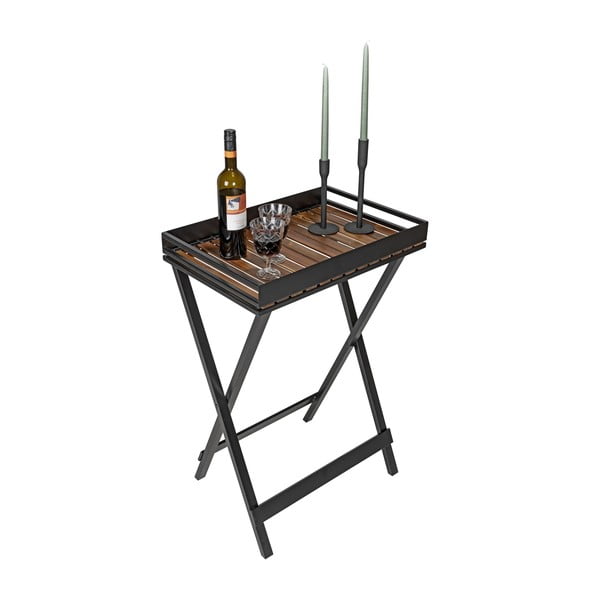 Stolik z blatem z drewna akacjowego 42x60 cm Taba – Wenko-image-2