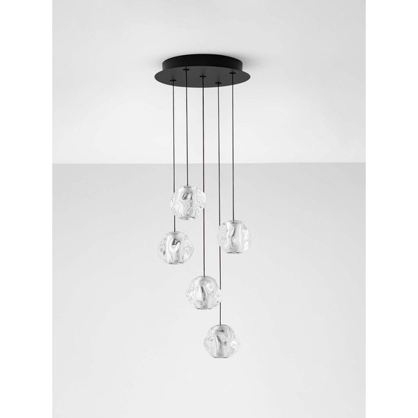 Metalowa lampa wisząca LED ze ściemniaczem w kolorze matowej czerni z kloszem ze szkła akrylowego ø 30 cm Ifos – Nova Luce-image-4