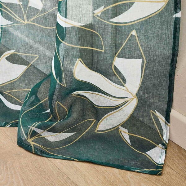 Zielona firanka z woalu 140x280 cm Elsa – douceur d'intérieur-image-4