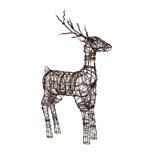 Dekoracja świecąca LED Best Season Deer Rattan, 90 cm