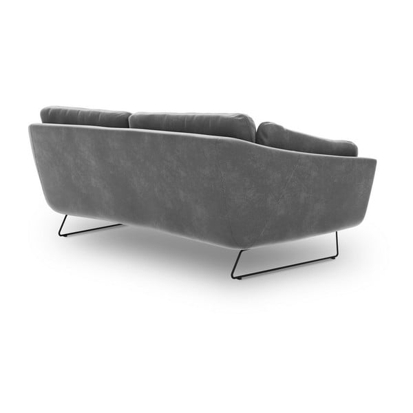 Szara sofa z aksamitnym obiciem Windsor & Co Sofas Gravity-image-3