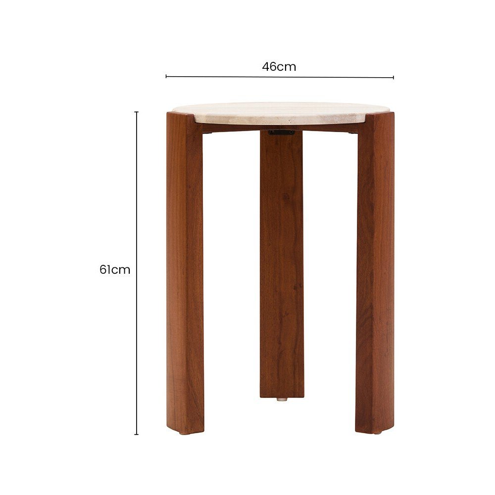 Okrągły stolik z marmurowym blatem ø 46 cm Palermo – Premier Housewares (zdjęcie 5)