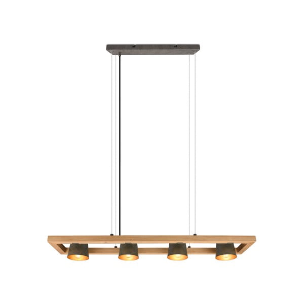 Szaro-naturalna lampa wisząca Bell – Trio-image-4