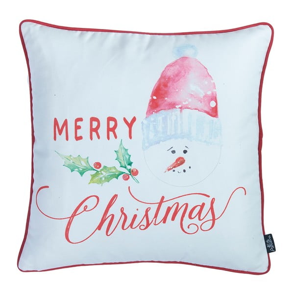 Poszewka na poduszkę z motywem świątecznym Apolena Honey Snowman, 45x45 cm