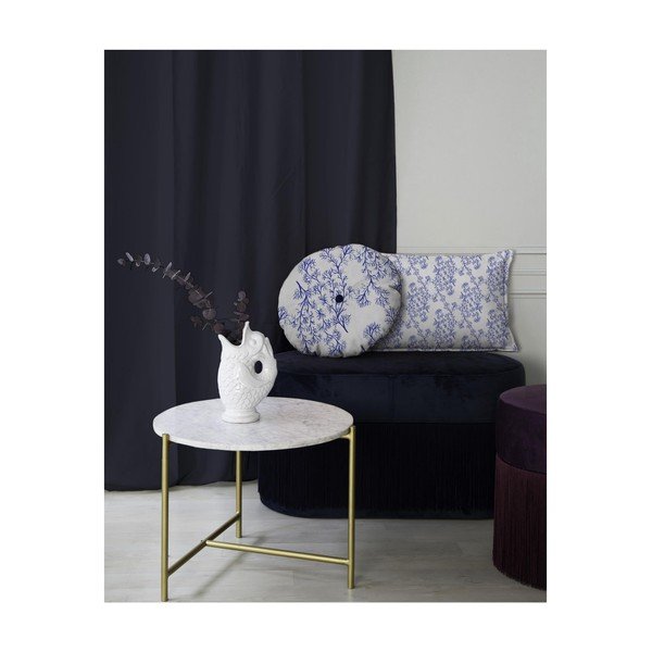 Okrągła poduszka dekoracyjna z aksamitnym obiciem Velvet Atelier Sea, ⌀ 45 cm-image-2