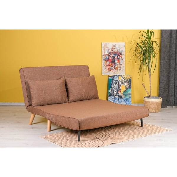 Brązowa rozkładana sofa 120 cm Folde – Artie-image-2