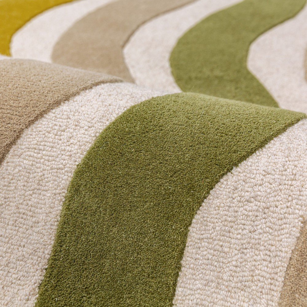 Zielony/w naturalnym kolorze wełniany dywan tkany ręcznie 160x230 cm Cascade Wool – Flair Rugs (zdjęcie 4)