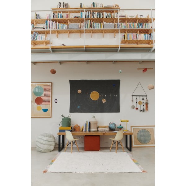 Kremowy bawełniany dywan dziecięcy tkany ręcznie odpowiedni do prania 120x160 cm Stardust – Lorena Canals-image-4