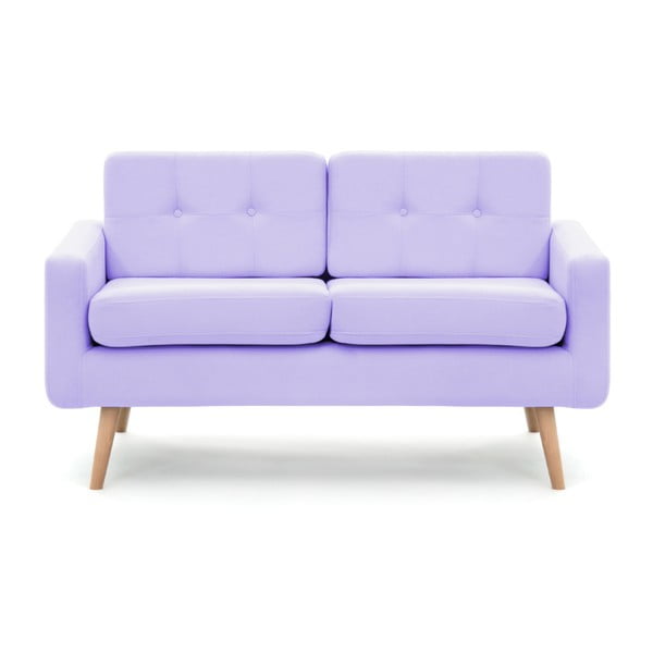 Pastelowo-fioletowa sofa 2-osobowa Vivonita Ina