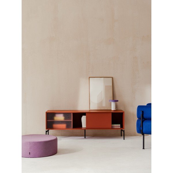 Szafka pod TV w kolorze terakoty 160x60x42 cm Met – noo.ma-image-1