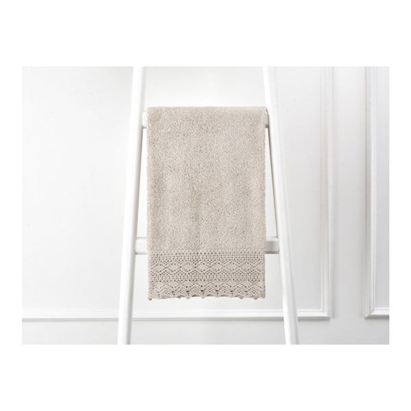 Beżowy ręcznik z czystej bawełny Madame Coco, 50x76 cm