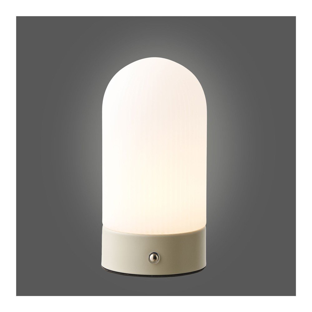 Biało-szarobrązowa metalowa lampa stołowa z plastikowym kloszem (wysokość 18 cm) Ashford – House Nordic (zdjęcie 5)