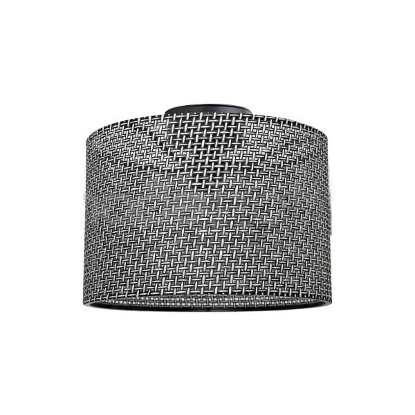 Szara lampa sufitowa z tekstylnym kloszem ø 38 cm Goza – Squid Lighting-image-2