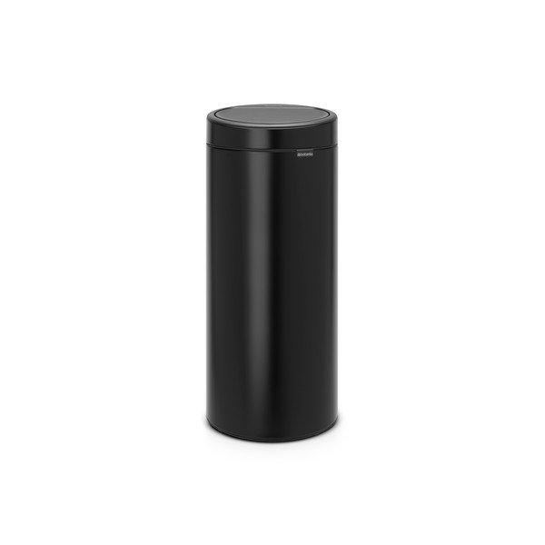 Stalowy kosz na śmieci otwierany na dotyk w kolorze matowej czerni 30 l Touch Bin – Brabantia