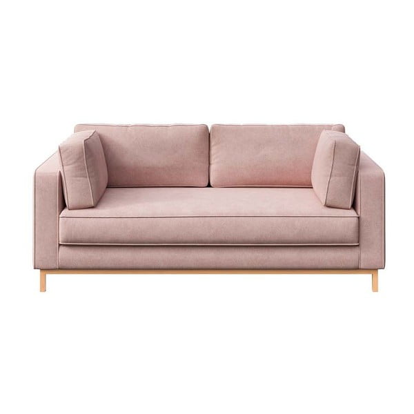 Jasnoróżowa aksamitna sofa 192 cm Celerio – Ame Yens