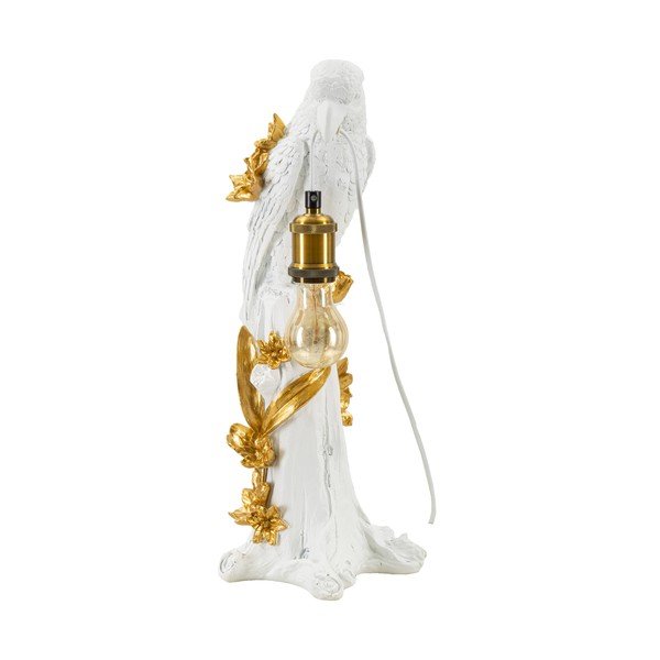 Lampa stołowa w biało-złotym kolorze (wysokość 50,5 cm) Parrot – Mauro Ferretti-image-2